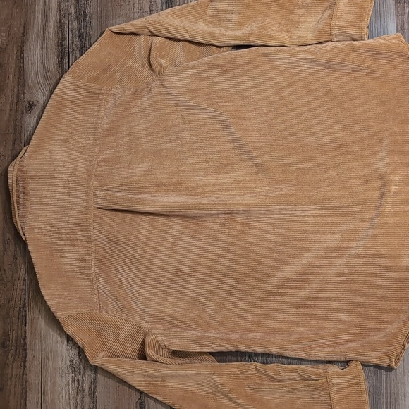 Cross Eyed Moose Corduroy Long Sleeve Snap Up Shirt, Size XL In Brown - Picture 6 of 10